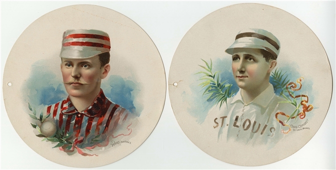 1888 A35 Goodwin “Baseball Champions” Tobacco Premium Album Pages Collection (9 Items) – From the Famed “Round Album” 